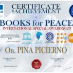 EUROPEAN PARLIAMENT ITALY / DAVID SASSOLI, 7th EDITION BOOKS for PEACE 2023, AWARD TO THE VICE-PRESIDENT OF THE EUROPEAN PARLIAMENT ON.LE PINA PICIERNO